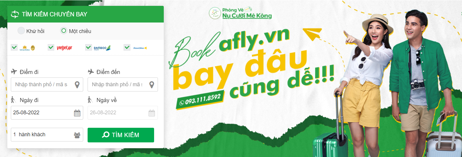 Săn vé máy bay giá rẻ chặng Nha Trang - Sài Gòn tại Afly.vn