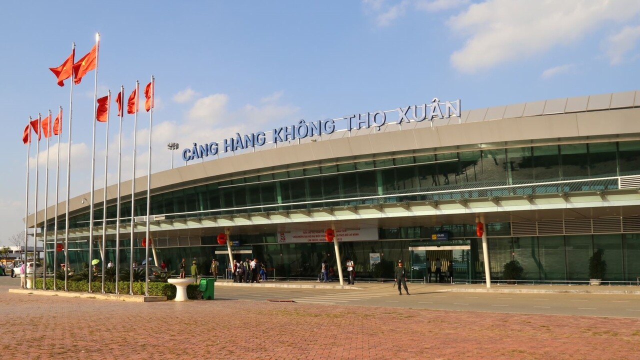 Sân bay Thọ Xuân cách thành phố Thanh Hóa khoảng 45km